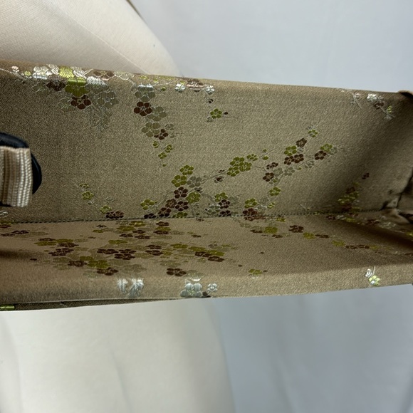 Vintage Cherry Blossom Floral Messenger Bag Light Brown Briefcase by Athleta - Picture 7 of 7
